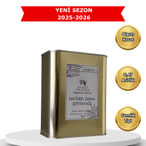 2025-2026 Sezonu Olgun Hasat Natürel Sızma Zeytinyağı 3 LT Teneke
