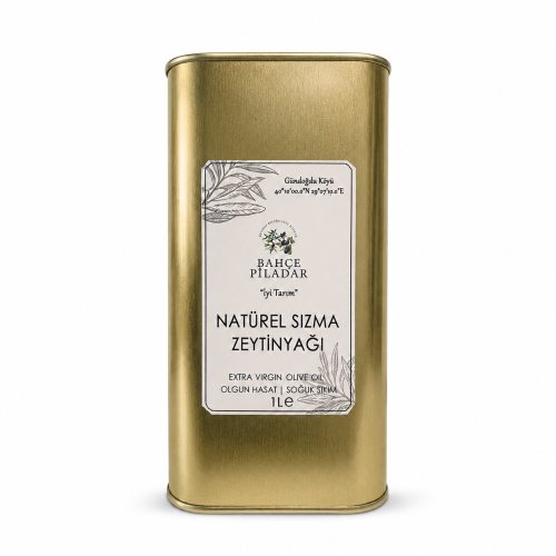 1 Litre BEYAZ ÖN Olgun Hasat Natürel Sızma Zeytinyağı 1 Lt Teneke